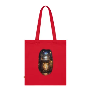 Lantern-Lit Library Hall Tote Bag