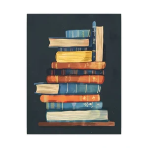 Stack of Hardcover Books Canvas Print
