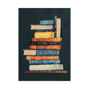 Stack of Hardcover Books Poster