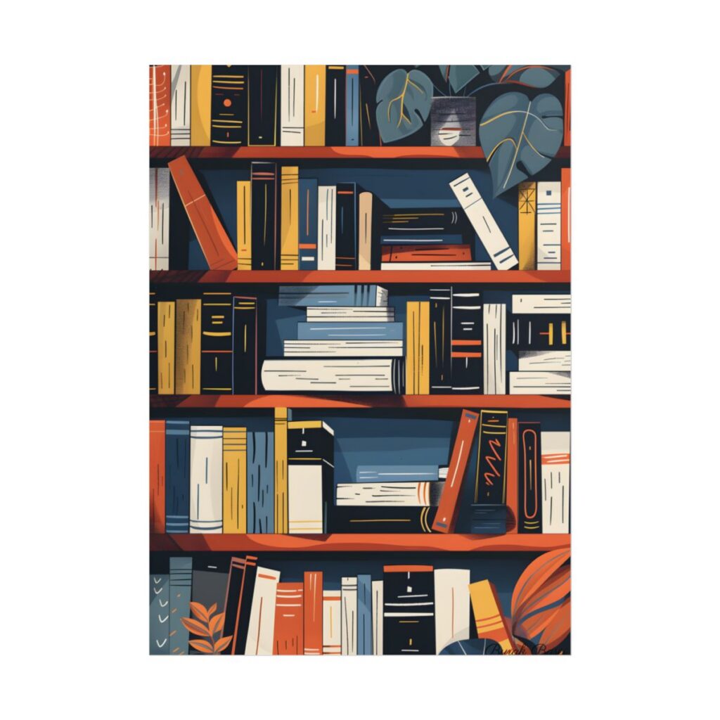 Custom Book Stack: Aesthetic Literary Artwork - Poster