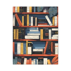 Bookshelf with Plants Canvas Print
