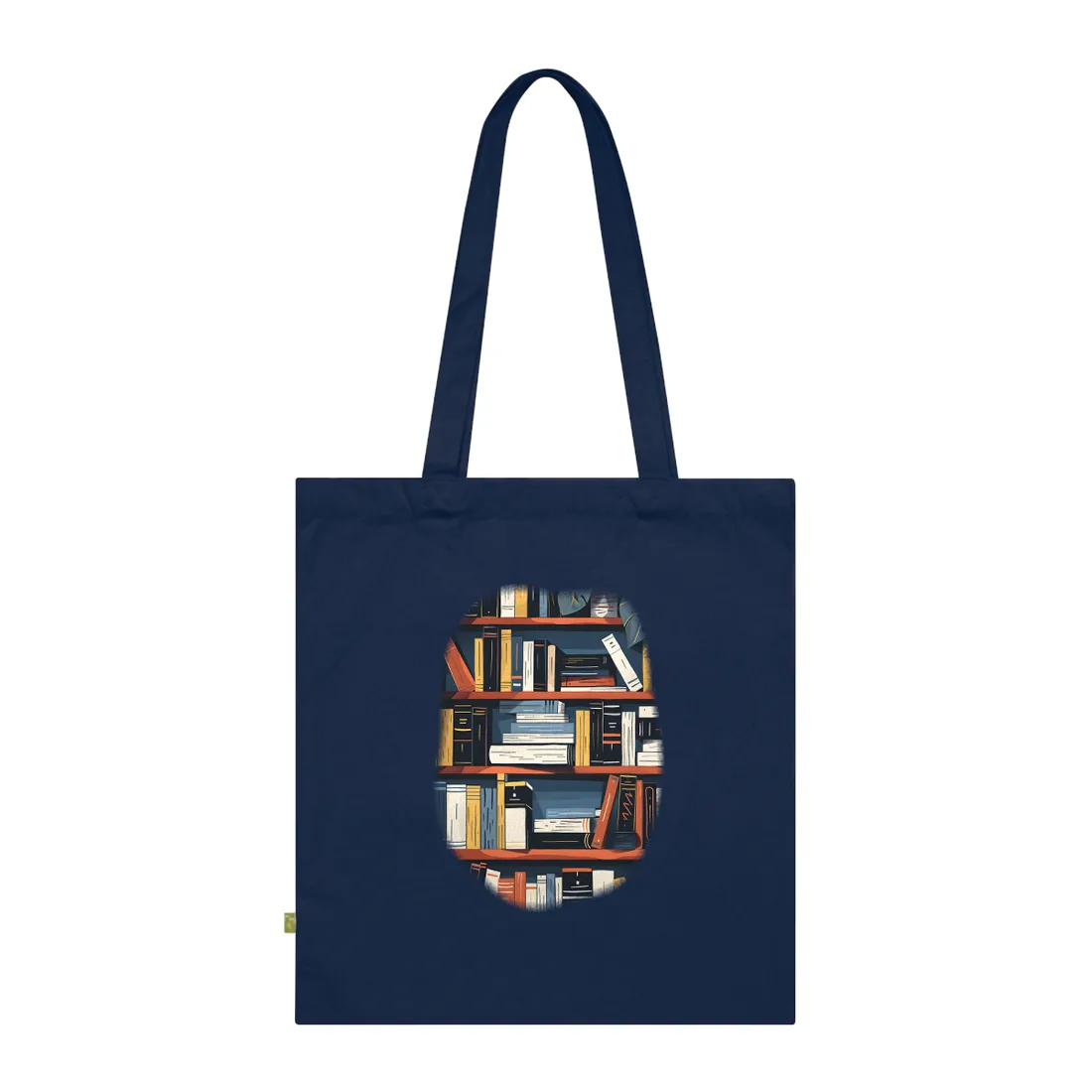 Custom Book Stack: Aesthetic Literary - Tote Bag (French Navy)