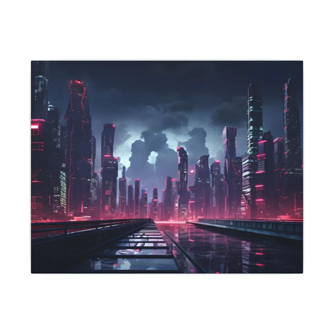 Cyberpunk City Night: Modern - Canvas