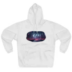 Neon Cyberpunk City Skyline Hoodie