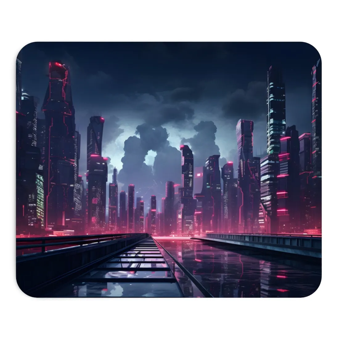 Cyberpunk City Night: Modern - Mouse Pad