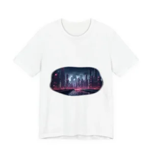 Neon Cyberpunk City Skyline T-Shirt