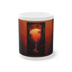 Red Sun over City Mug