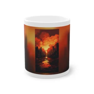 Glowing Ember Skyline Mug