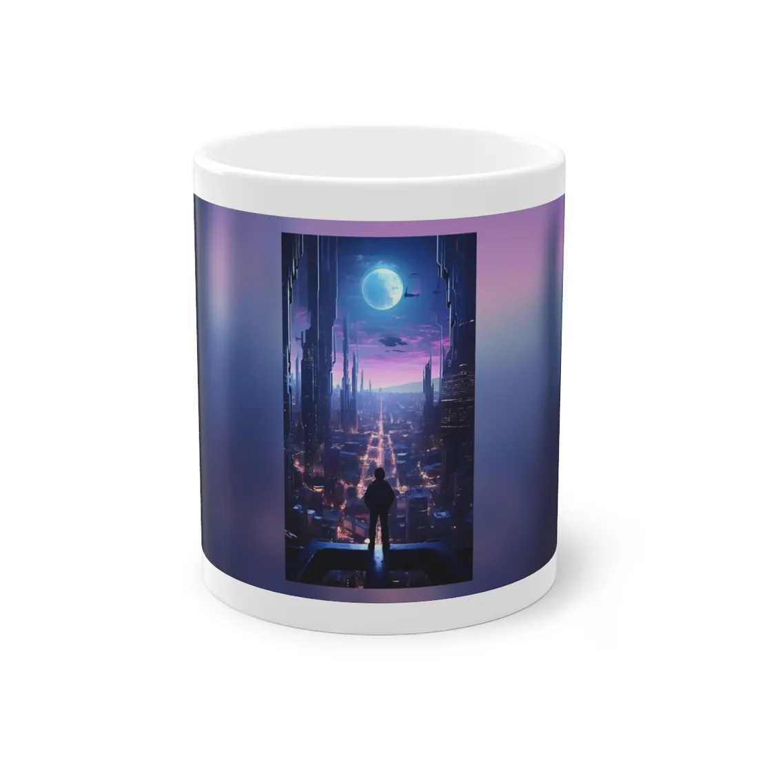 Cyberpunk Cityscape: Dystopian Future Urban - Mug