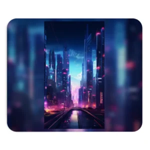 Futuristic City at Night Mouse Pad