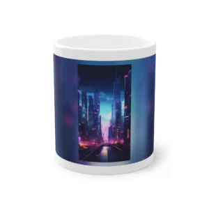 Futuristic City at Night Mug