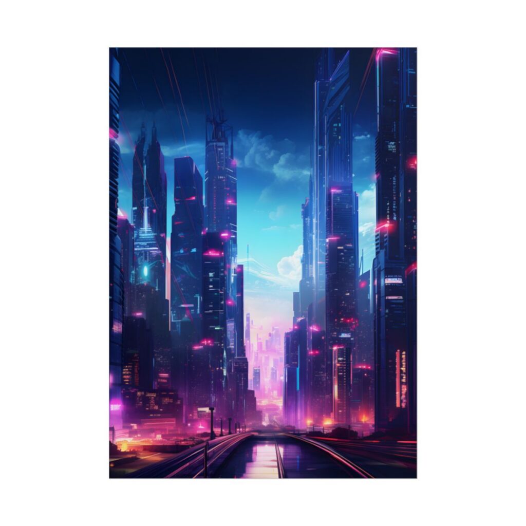 Cyberpunk Cityscape: Futuristic Urban Dreams - Poster