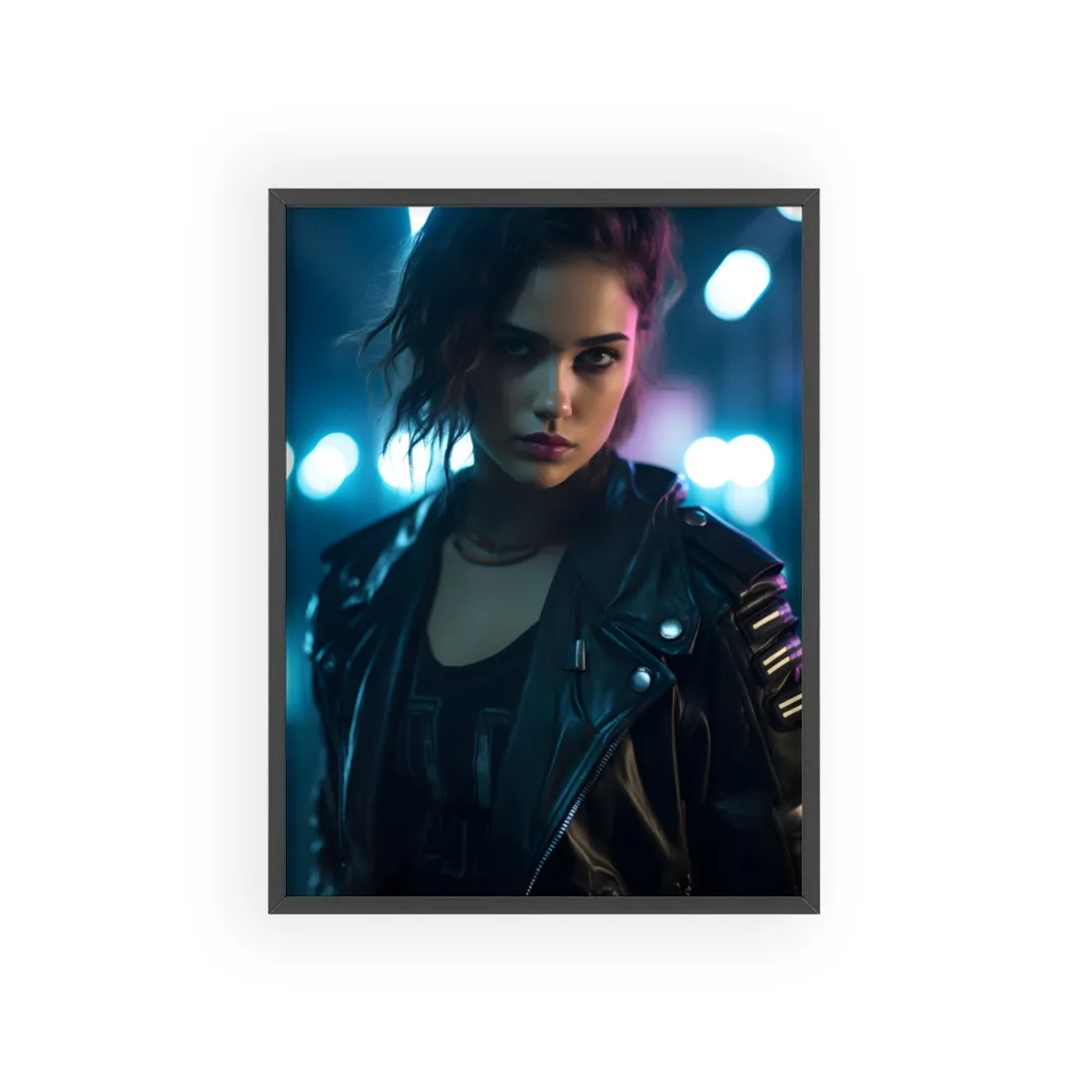 Cyberpunk Dark Beauty: Teenage - Framed Poster