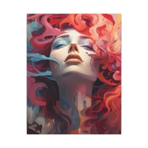 Swirling Red Reverie Canvas Print