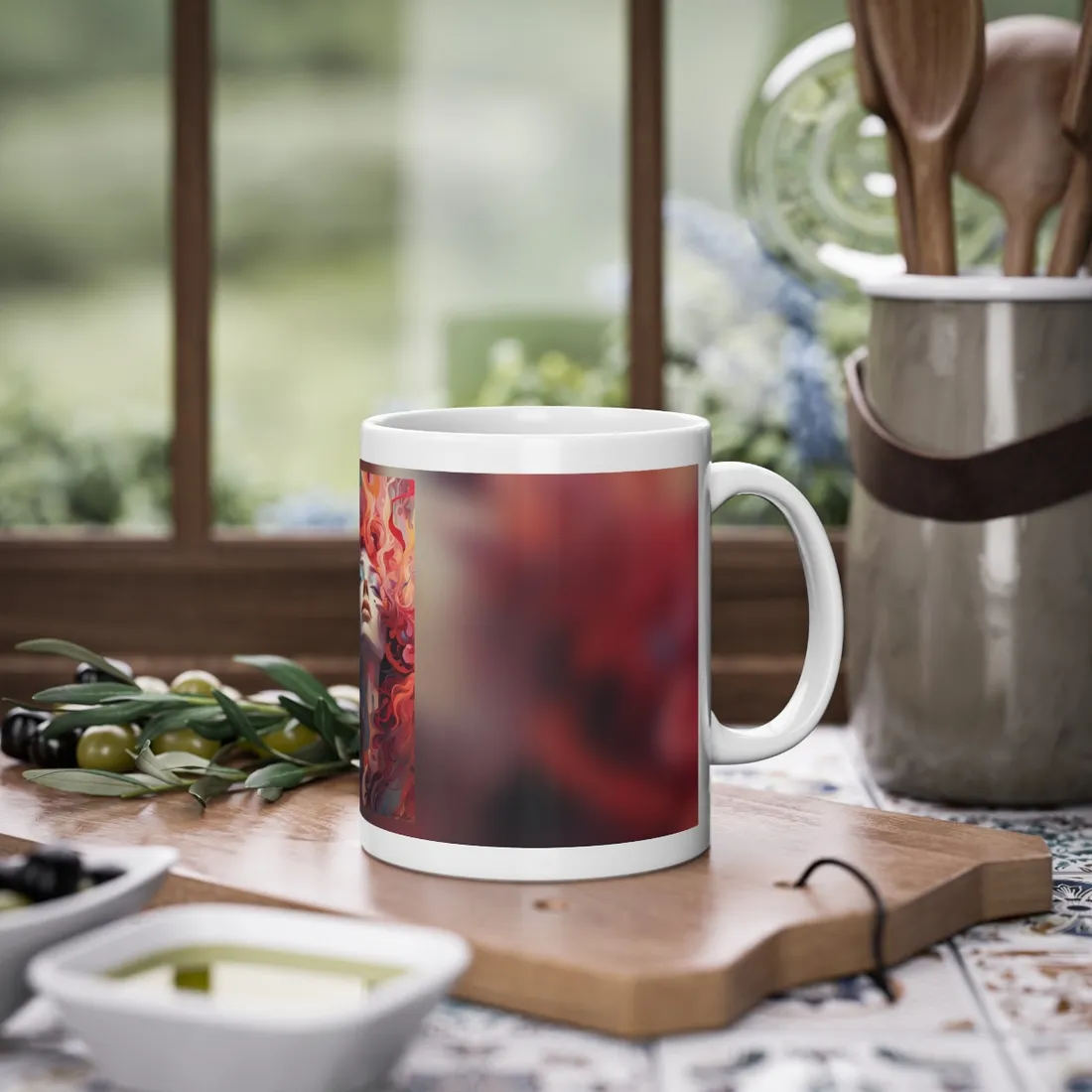 Cyberpunk Dreamscape: Futuristic City Digital Art - Mug