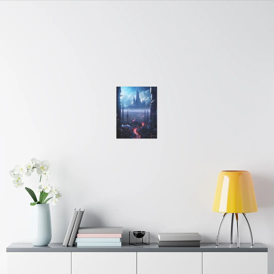 Cyberpunk Dystopia: Neon Cityscape - Canvas