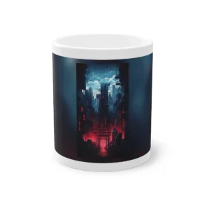 Neon Cyberpunk Skyline Mug