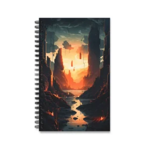 Canyon River at Sunset Spiral Notebook