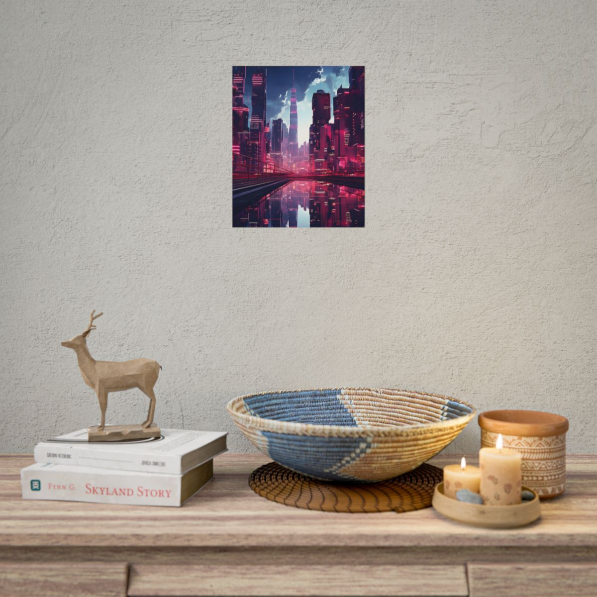 Cyberpunk Night: A City's Quiet Beauty - Poster
