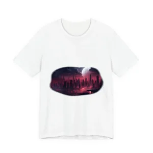 Crimson Moonlit Skyline T-Shirt