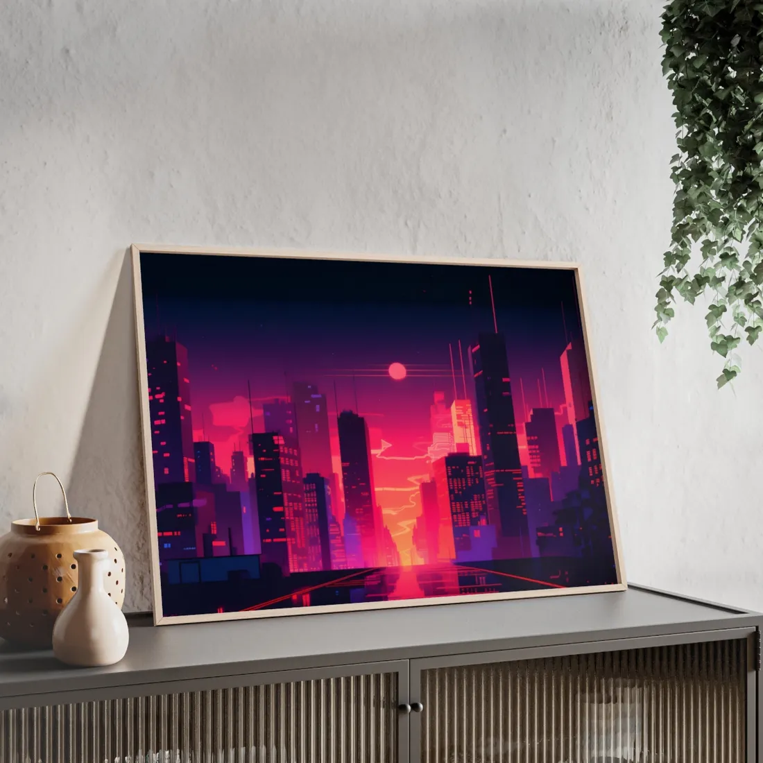 Cyberpunk Night City: Melancholic - Framed Poster
