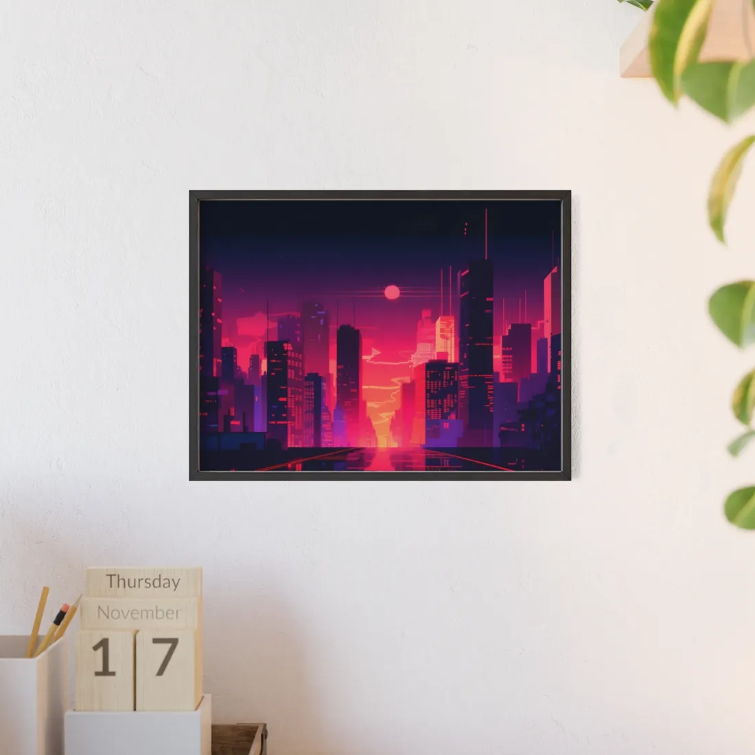 Cyberpunk Night City: Melancholic - Framed Poster