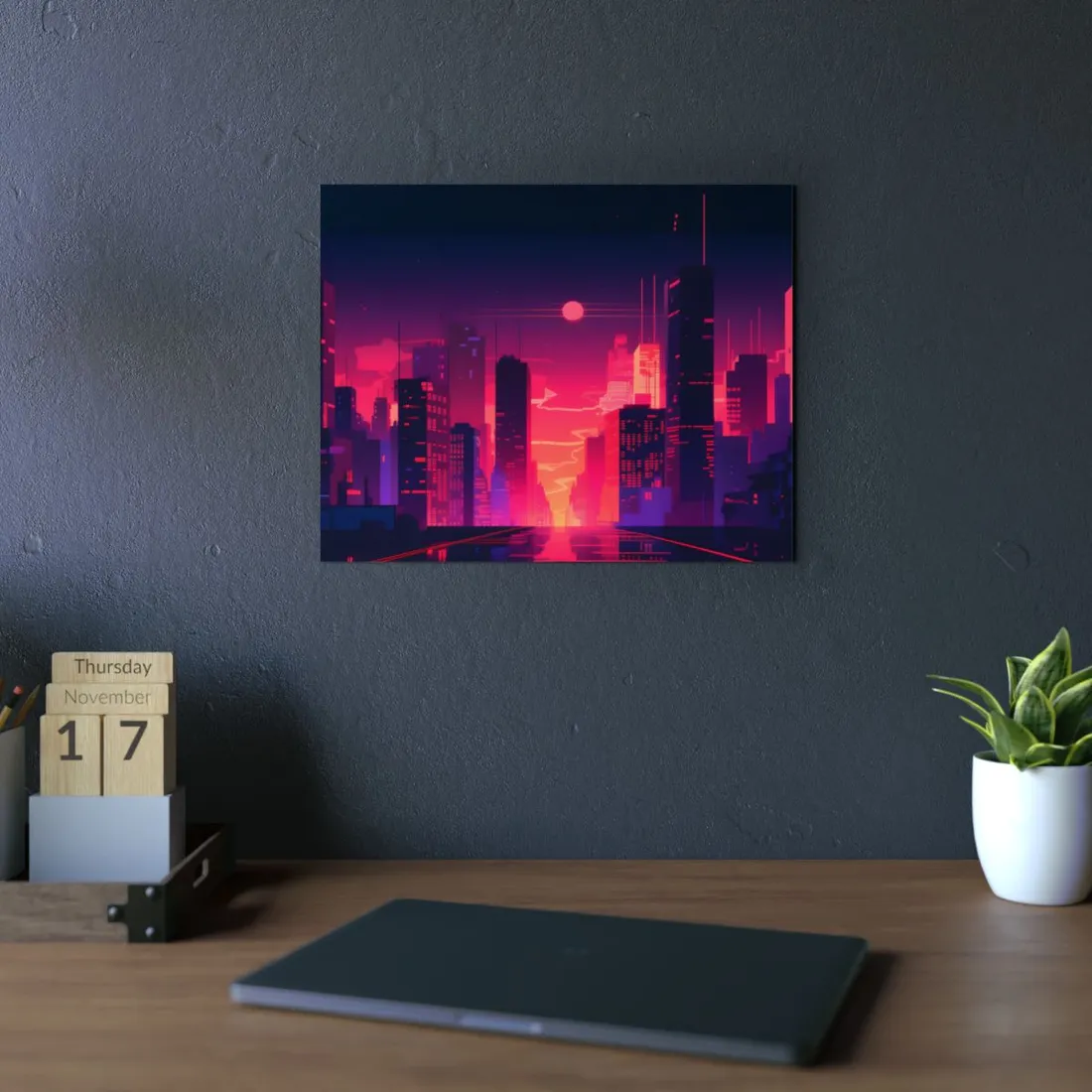 Cyberpunk Night City: Melancholic - Metal Poster