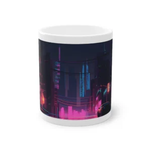 Neon City Street at Night Mug
