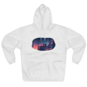 Cyberpunk City at Dusk Hoodie