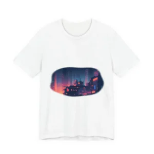 Cyberpunk City at Dusk T-Shirt