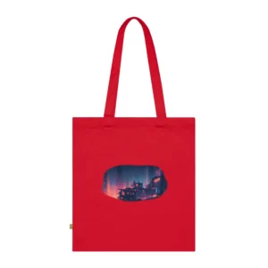 Cyberpunk City at Dusk Tote Bag