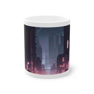 Night Street with Neon Signs Mug