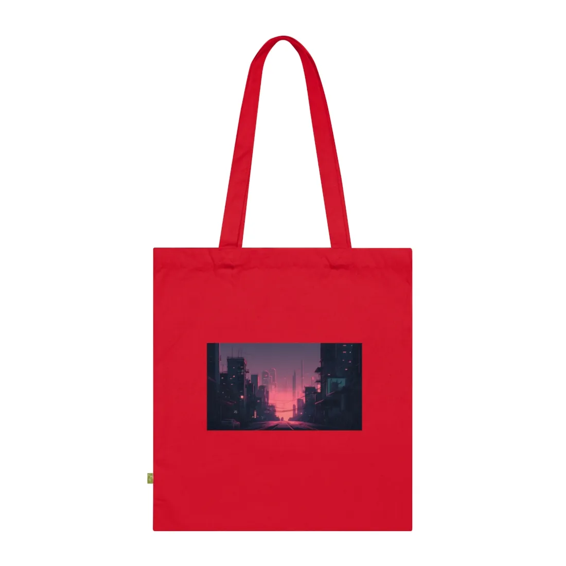 Cyberpunk Nighttime Cityscape: Melancholic Mood - Tote Bag