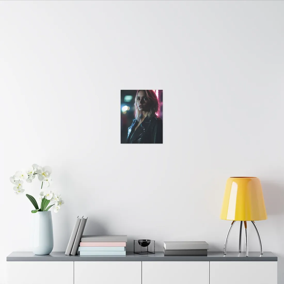 Cyberpunk Teen: Dark Eyes Digital Art - Canvas