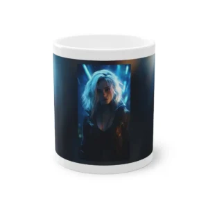 Neon Blue Portrait Mug