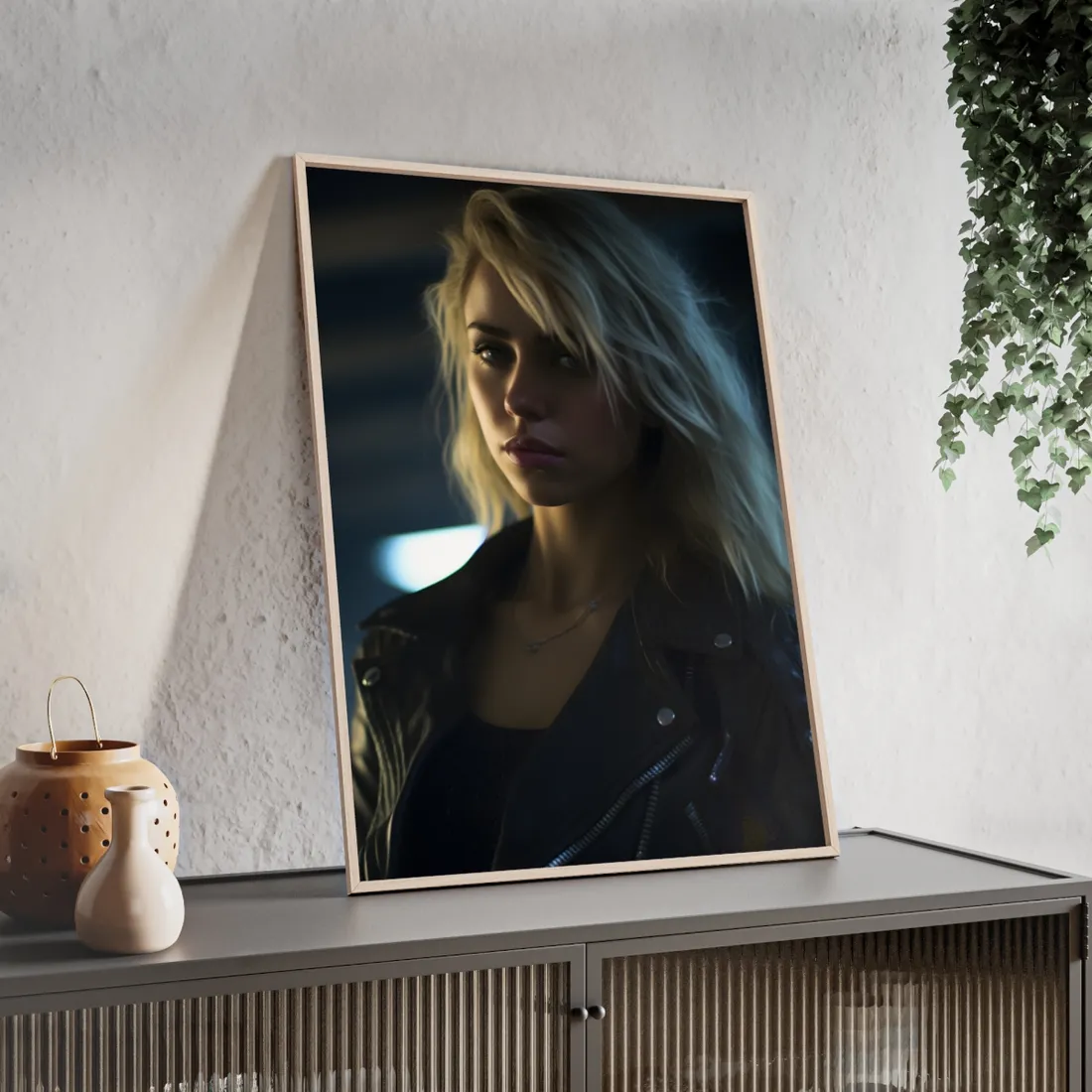 Cyberpunk Youth: Urban Street Art - Framed Poster