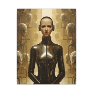 Android Woman in Corridor Canvas Print