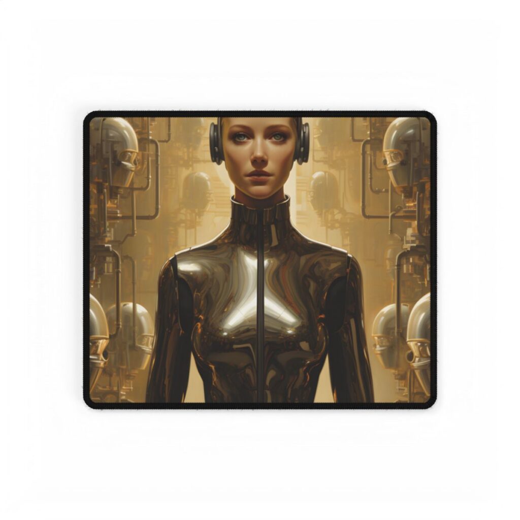 Daring Art Heist: Robotic Thieves Steal Masterpiece - Desk Mat