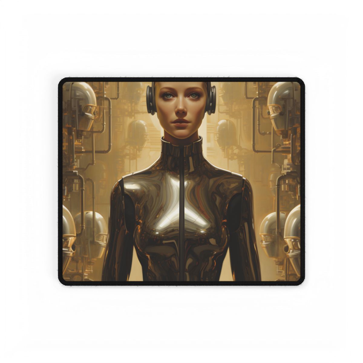 Daring Art Heist: Robotic Thieves Steal Masterpiece - Desk Mat
