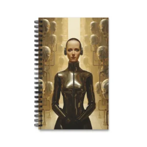 Android Woman in Corridor Spiral Notebook