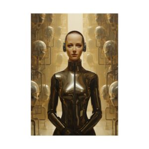 Android Woman in Corridor Poster