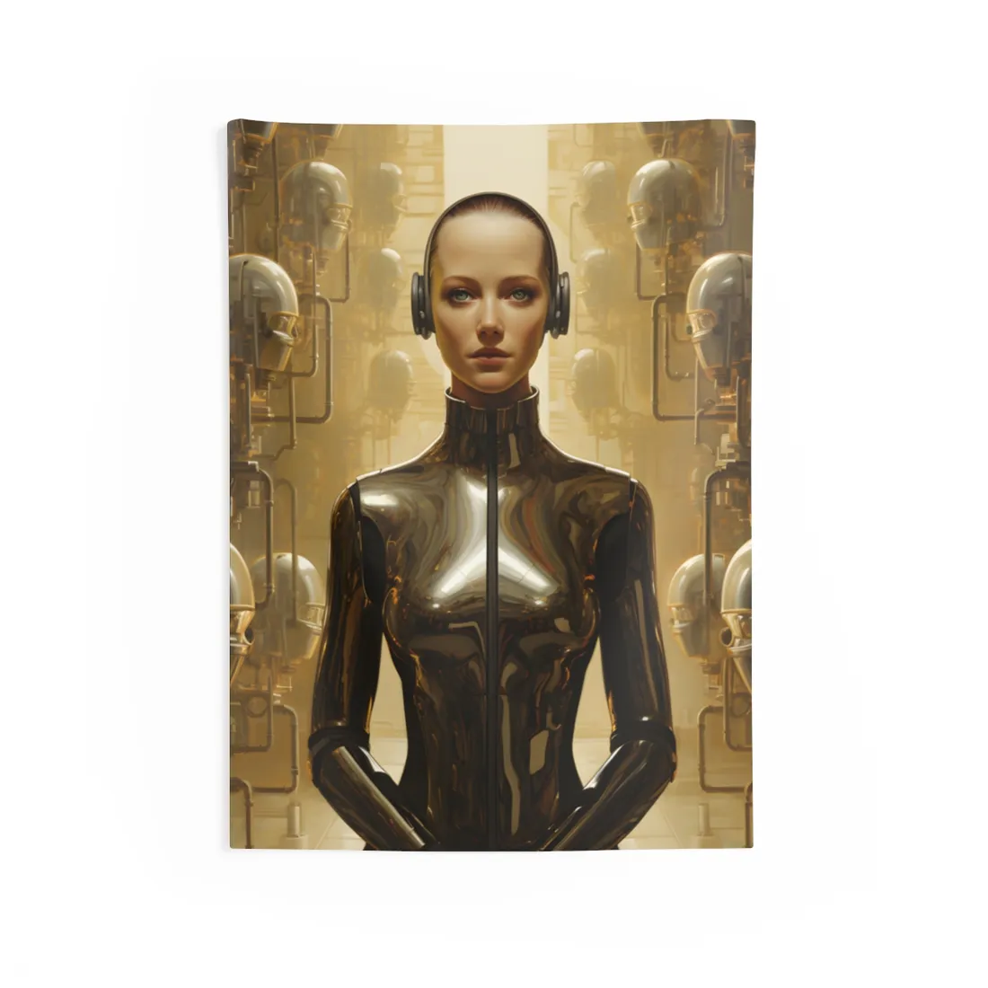 Daring Art Heist: Robotic Thieves Steal Masterpiece - Wall Tapestry