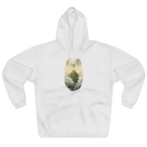Castle on Floating Island Above Clouds Hoodie