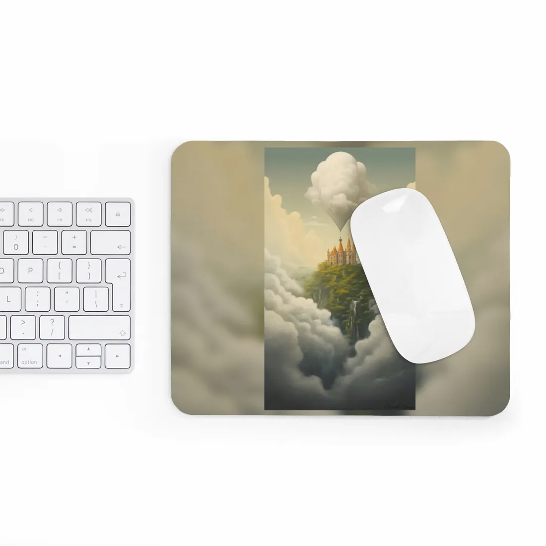Dark Blue Denim Jeans: Stitched Details Close-Up - Mouse Pad