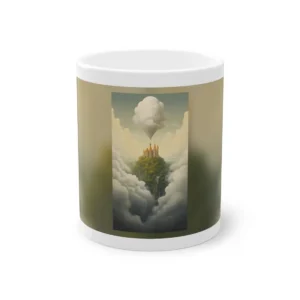 Castle on Floating Island Above Clouds Mug