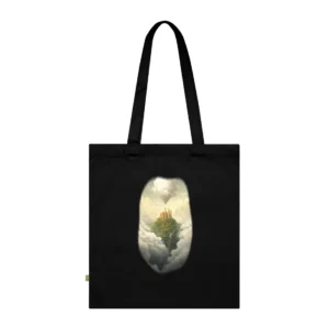 Castle on Floating Island Above Clouds Tote Bag