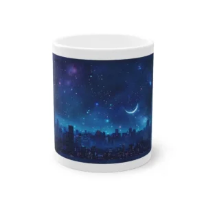 Starry Night City Skyline Mug