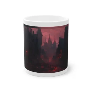 Gothic Town Street at Dusk Mug