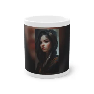 Hooded Young Woman Portrait Mug