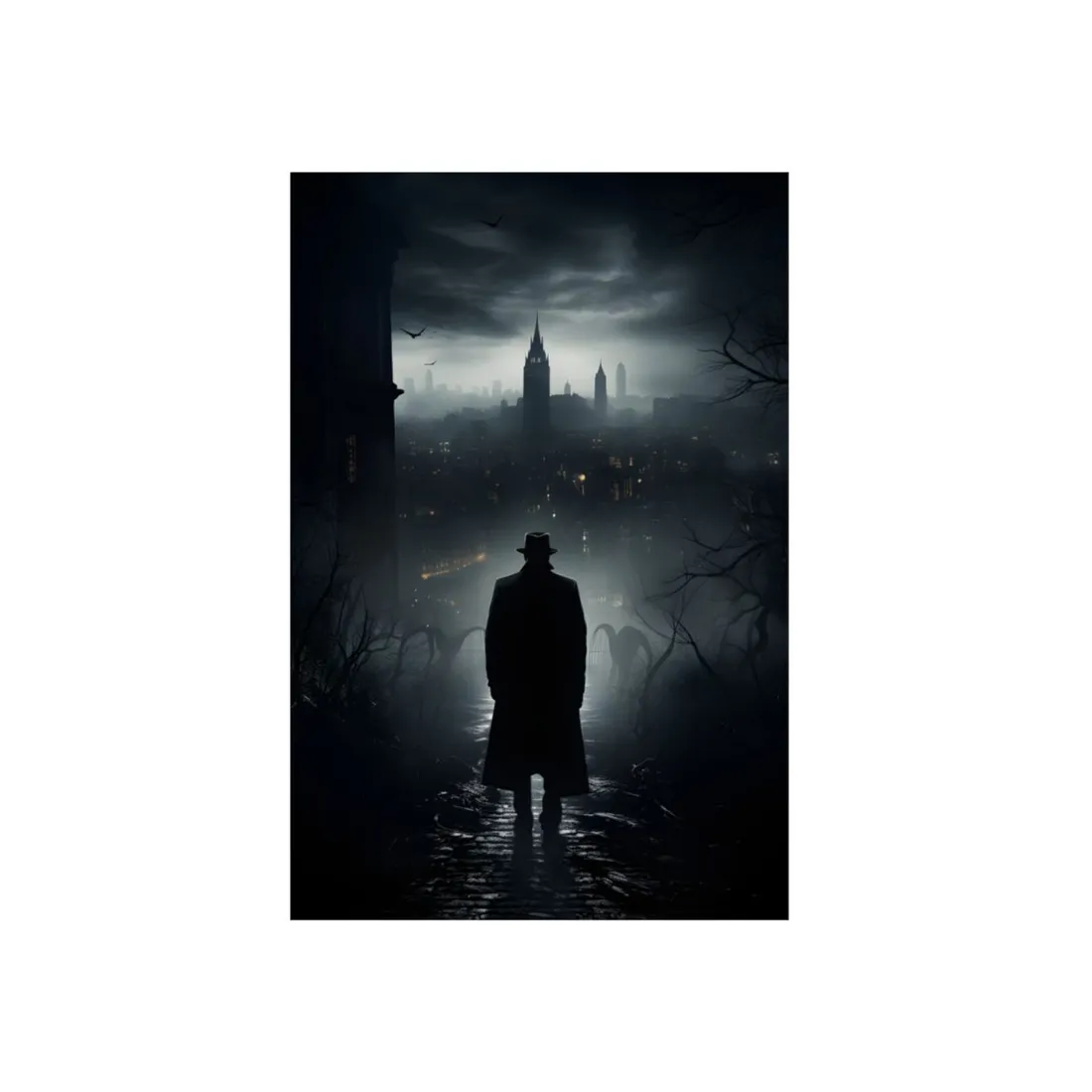 Dark Streets, Hard-Boiled: Urban Fantasy Detective - Metal Poster